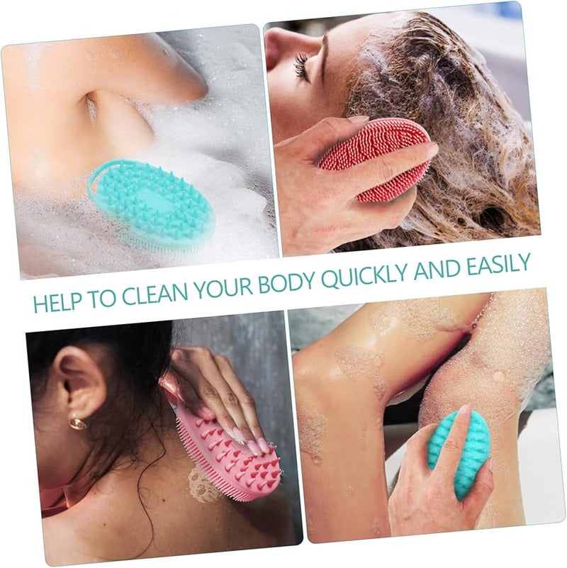 Dual Sided Silicone Body Scrubber With Hook For Exfoliating Cleansing And Massage - Image 4